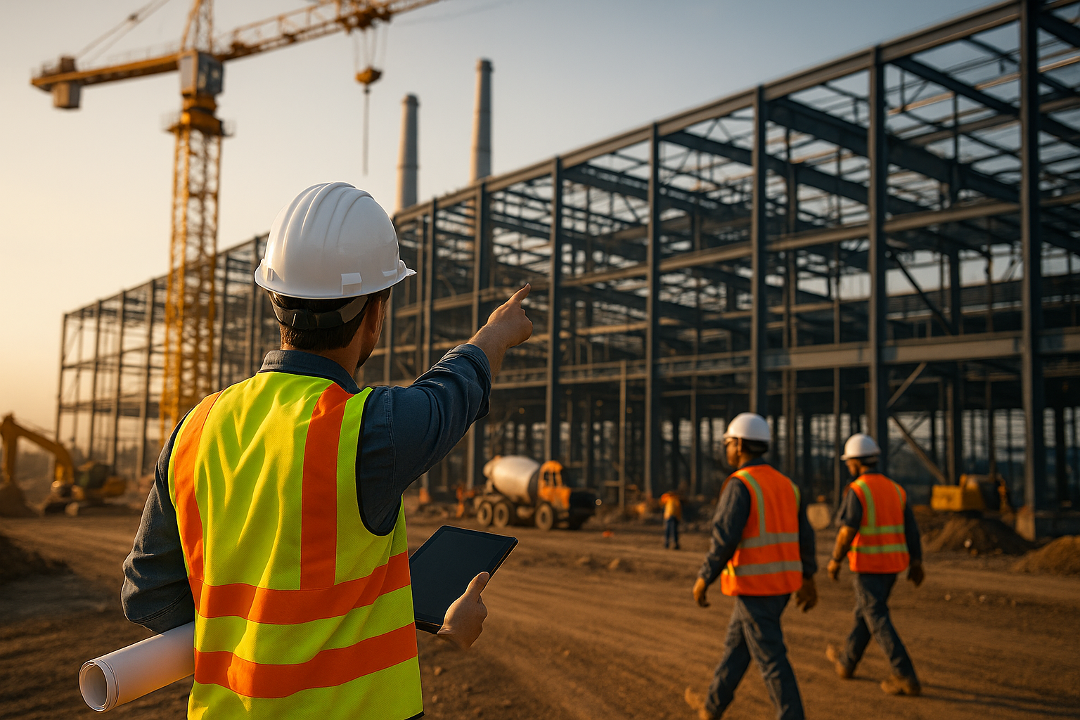 Supervision of the construction of a factory